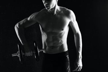 Fototapeta na wymiar muscular man with muscles