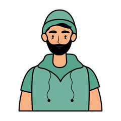 young man with beard avatar character