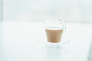 cup of coffee with milk