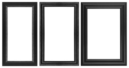  black picture frame isolated on a white background