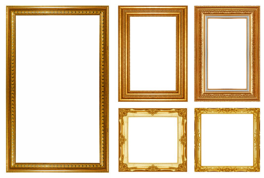 Luxury golden glitter picture frame