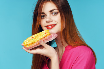 woman eating sandwich