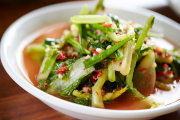 Korean spicy leaf vegetable pickle