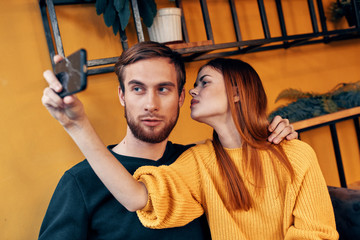 man and woman in cinema