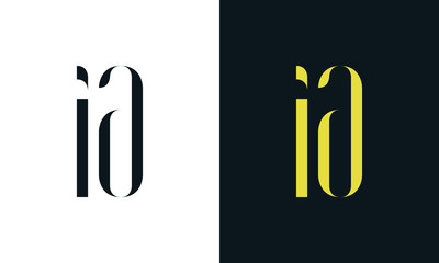 Abstract line art letter IA logo. This logo icon incorporate with two letter in the creative way. It will be suitable for Restaurant, Royalty, Boutique, Hotel, Heraldic, Jewelry.