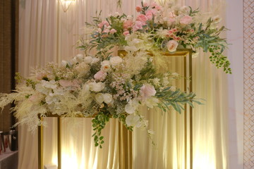 Beautiful flower bouquet decoration for wedding party