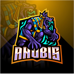 Anubis esport mascot logo design © Visink.art