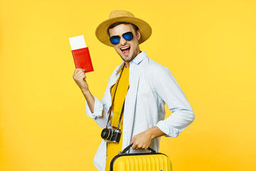 painter with roller and paint can