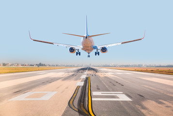 Airplane taking off from the airport