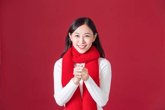 asian woman congrate to you