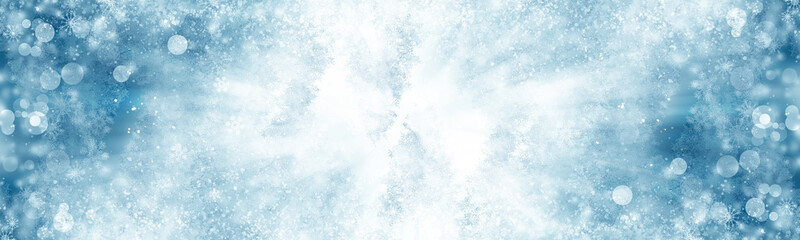 white snow blur abstract background. Bokeh Christmas blurred beautiful shiny Christmas lights