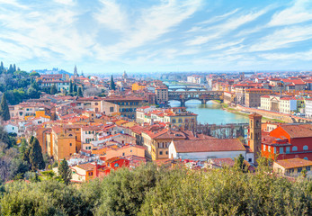 Obraz premium Bridge Ponte Vecchio in Florence, Italy