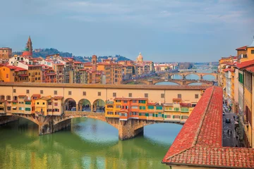 Deurstickers Ponte Vecchio Brug Ponte Vecchio in Florence, Italië