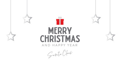 Elegant Merry Christmas and Happy New Year Card Design. Happy Holiday Card. Greeting Card