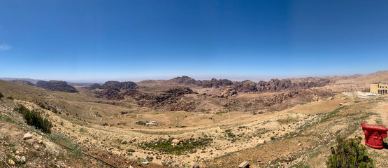 Fototapeta premium Panorama, Wadi. Petra, Jodanien