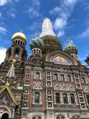 Fototapeta na wymiar cathedral of christ the savior in Petersburg 