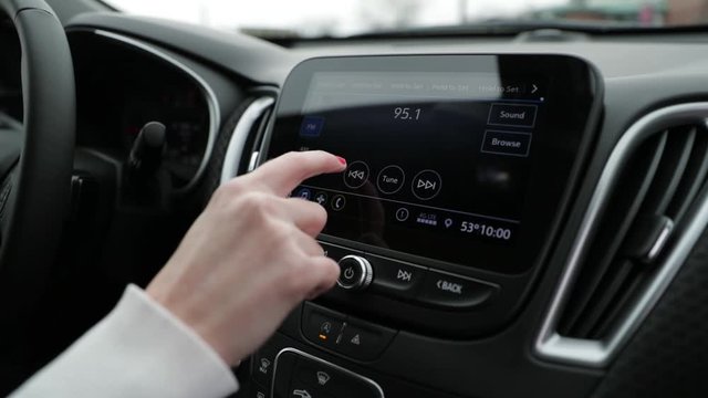 Touch Screen App Technology In Brand New Car Chevy Malibu Girl