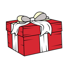 gift box present pop art style
