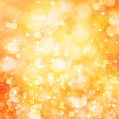 Abstract yellow background with bokeh. Square orientation.