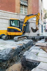 shovel operator at a construction