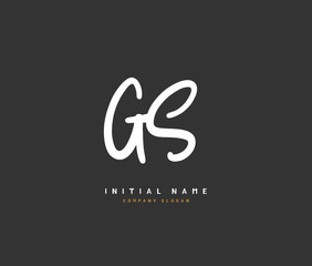 G S GS Beauty vector initial logo, handwriting logo of initial signature, wedding, fashion, jewerly, boutique, floral and botanical with creative template for any company or business.