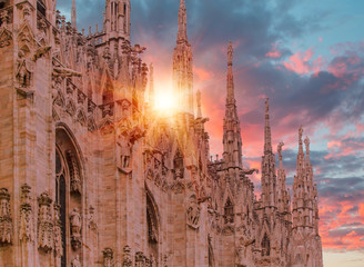 Milan Cathedral - (Duomo di Milano (Milan Cathedral) and Piazza del Duomo in Milan)