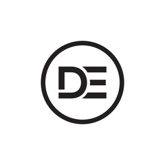 Initial DE Letter Logo With Creative Modern Business Typography Vector Template. Creative Letter DE Logo Vector.