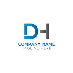Initial DH Letter Logo With Creative Modern Business Typography Vector Template. Creative Letter DH Logo Vector.