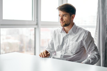 portrait of a man in his office