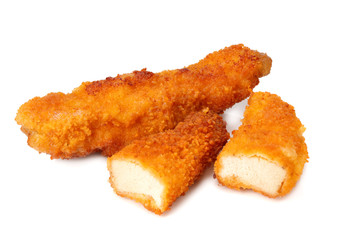 Chicken nuggets isolated on white background. fast food
