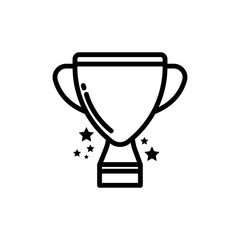 Trophy icon. Design template vector