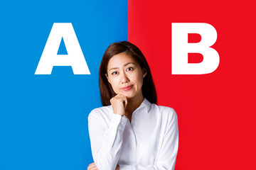 AとB 選択 女性