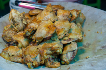 Fried chicken In the market