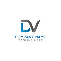 Initial DV Letter Logo With Creative Modern Business Typography Vector Template. Creative Letter DV Logo Vector.
