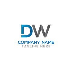 Initial DW Letter Logo With Creative Modern Business Typography Vector Template. Creative Letter DW Logo Vector.