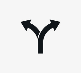 Arrow, two way, direction icon. Vector illustration, flat design - 307305483