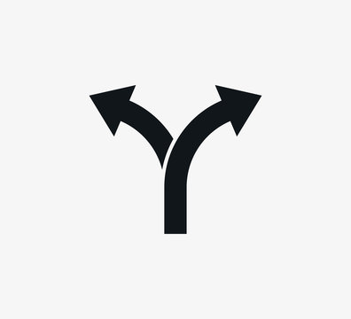 Arrow, two way, direction icon. Vector illustration, flat design