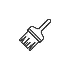 Paint brush line icon. linear style sign for mobile concept and web design. Paintbrush tool outline vector icon. Symbol, logo illustration. Vector graphics