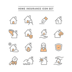 HOME INSURANCE ICON SET