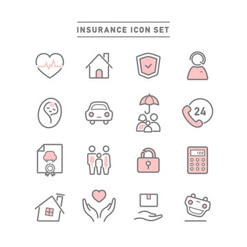 INSURANCE ICON SET
