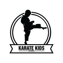 Karate Kids Logo Design Template