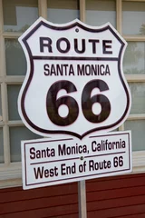Gordijnen historic route 66 sign © Keith
