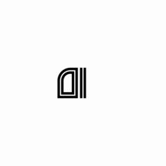 Initial outline letter OI style template