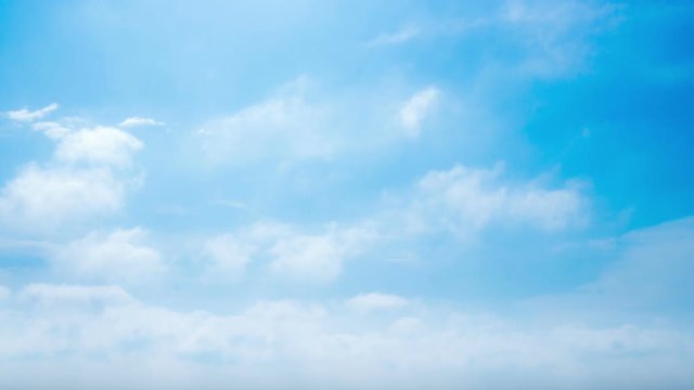 Timelapse Blue Sky With White Clouds. 