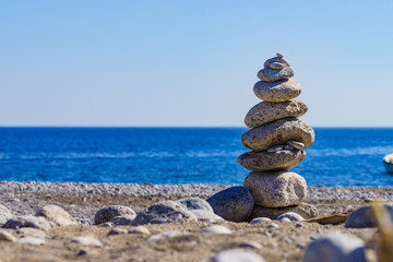 stone stack on beach