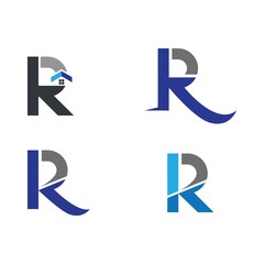 R letter logo template vector icon