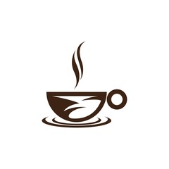 Coffee cup logo vector icon