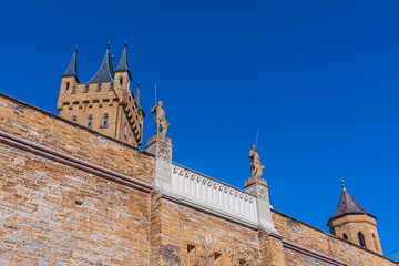 Germany Hohenzollern Castle is a hilltop castle located on the  Mount Hohenzollern.  The castle is a structure composed of four primary Parts; fortress, palace,chapels and gardens.