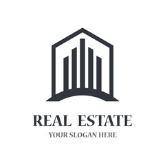 Real estate logo vector icon