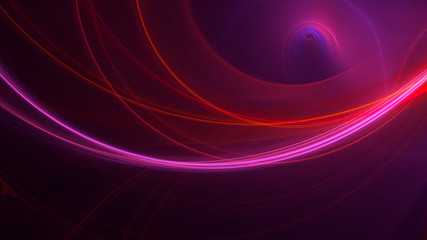 Fototapeta premium Grafika trójwymiarowa streszczenie fraktalna czerwone tło światła